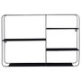 Day Estante de Pared Metal Day 57x40x10 cm con 4 Baldas de Metal, Estructura Tubo 4 mm