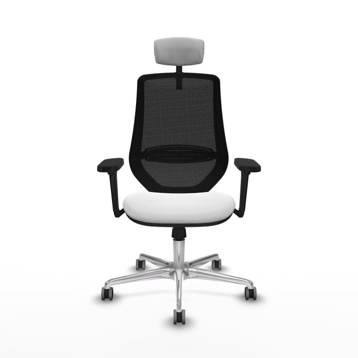 PIQUERAS Y CRESPO Silla de oficina Mardos con mecanismo Sincro, Blanco y Negro