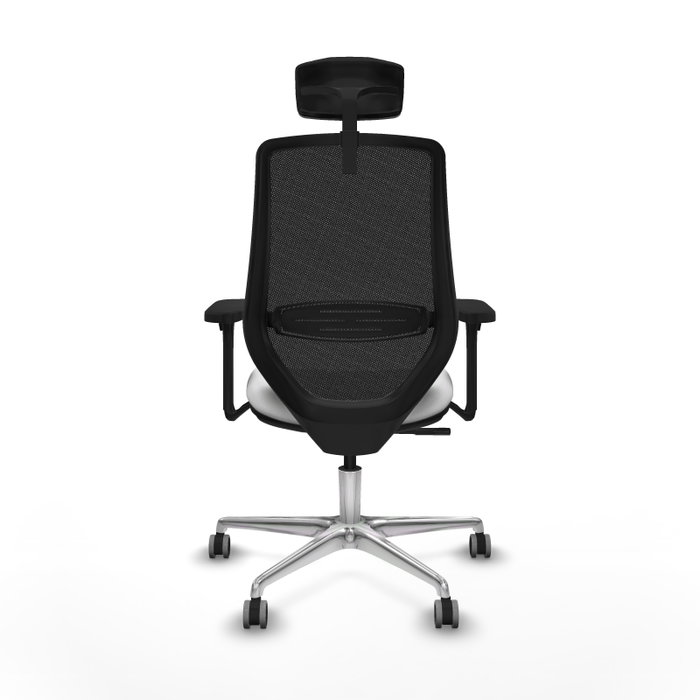 PIQUERAS Y CRESPO Silla de oficina Mardos con mecanismo Sincro, Blanco y Negro