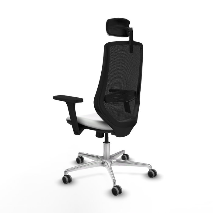 PIQUERAS Y CRESPO Silla de oficina Mardos con mecanismo Sincro, Blanco y Negro