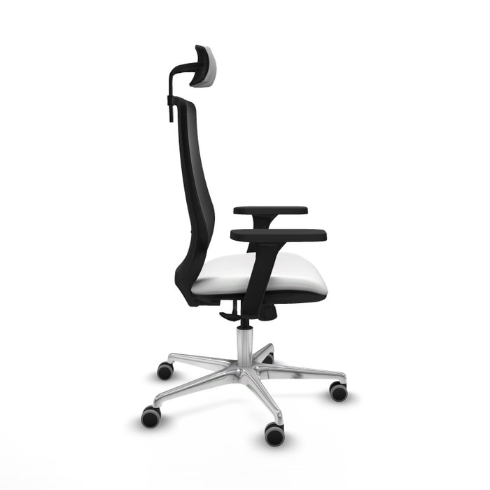 PIQUERAS Y CRESPO Silla de oficina Mardos con mecanismo Sincro, Blanco y Negro