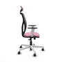 PIQUERAS Y CRESPO Silla de oficina Motilla con mecanismo Sincro, Rosa y Gris