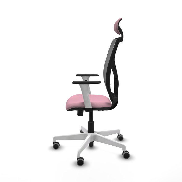 PIQUERAS Y CRESPO Silla de oficina Motilla con mecanismo Sincro, Rosa y Gris