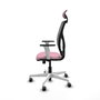 PIQUERAS Y CRESPO Silla de oficina Motilla con mecanismo Sincro, Rosa y Gris