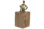 DKD Home Decor Figura de Personas en Mango y Aluminio Dorado