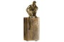 DKD Home Decor Figura de Personas en Mango y Aluminio Dorado