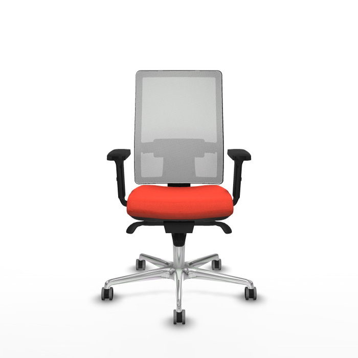 PIQUERAS Y CRESPO Silla de oficina Horna con Mecanismo Sincro, Naranja y Blanco