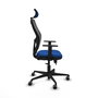 PIQUERAS Y CRESPO Silla de oficina Jorquera con mecanismo Sincro/Traslack, Azul y Negro