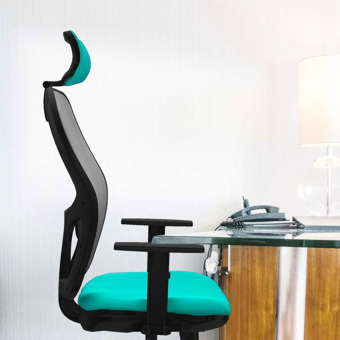 PIQUERAS Y CRESPO Silla de oficina Jorquera con mecanismo Sincro/Traslack, Azul y Negro PIQUERAS Y CRESPO Silla de oficina Jorquera con mecanismo Sincro/Traslack, Azul y Negro