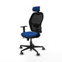 PIQUERAS Y CRESPO Silla de oficina Jorquera con mecanismo Sincro/Traslack, Azul y Negro