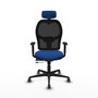 PIQUERAS Y CRESPO Silla de oficina Jorquera con mecanismo Sincro/Traslack, Azul y Negro