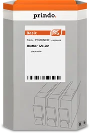 Prindo Cinta mecanográfica Negro sobre blanco PRSBBTZE261 Basic