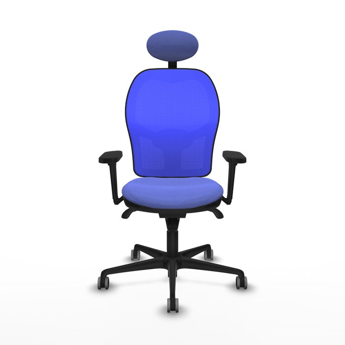 PIQUERAS Y CRESPO Silla de oficina Jorquera con mecanismo Sincro, brazos 3D y cabecero fijo, Azul PIQUERAS Y CRESPO Silla de oficina Jorquera con mecanismo Sincro, brazos 3D y cabecero fijo, Azul