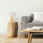 Edm Lámpara de mesa de madera y tela E27