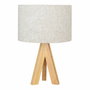 Edm Lámpara de mesa de madera y tela E27