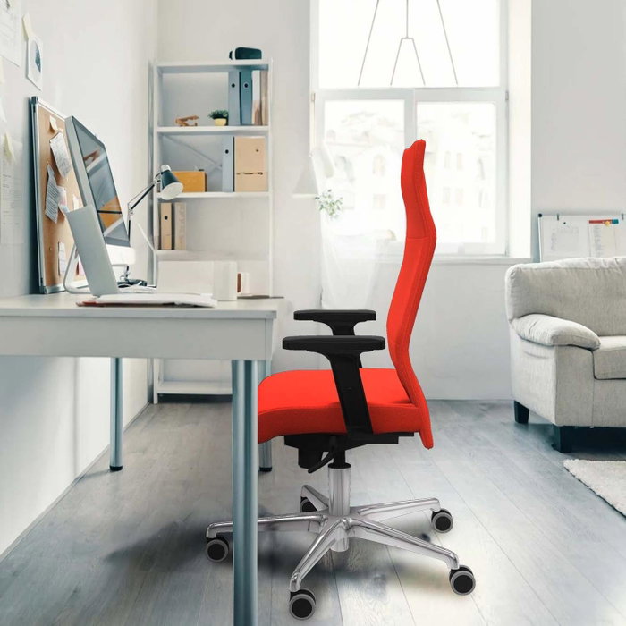 PIQUERAS Y CRESPO Sillón Albacete con mecanismo Sincro, Tela Negra y Base de Aluminio PIQUERAS Y CRESPO Sillón Albacete con mecanismo Sincro, Tela Negra y Base de Aluminio