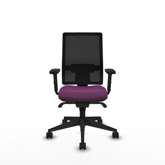 PIQUERAS Y CRESPO Silla de oficina Horna con mecanismo Sincro, Morado y Negro