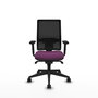 PIQUERAS Y CRESPO Silla de oficina Horna con mecanismo Sincro, Morado y Negro