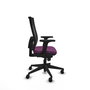 PIQUERAS Y CRESPO Silla de oficina Horna con mecanismo Sincro, Morado y Negro