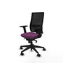 PIQUERAS Y CRESPO Silla de oficina Horna con mecanismo Sincro, Morado y Negro