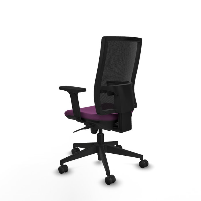 PIQUERAS Y CRESPO Silla de oficina Horna con mecanismo Sincro, Morado y Negro