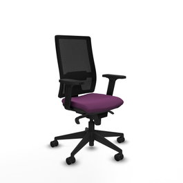 PIQUERAS Y CRESPO Silla de oficina Horna con mecanismo Sincro, Morado y Negro