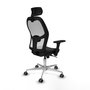 PIQUERAS Y CRESPO Silla de oficina Jorquera con mecanismo Sincro, Negro y Blanco