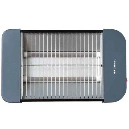 Grunkel TSP-MINISIZE Tostador Plano 300W Azul para 1 o 2 Rebanadas de Pan, Diseño Ultracompacto y Fácil Limpieza con Bandeja Recogemigas