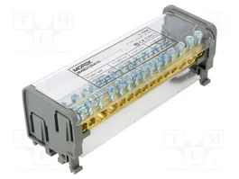 MOREK Bloque de Distribución 125A 1kV para Raíl DIN