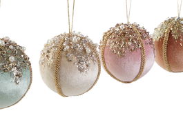 DKD Home Decor Bola Decoración Navidad Fantasía Multicolor 8 x 8 x 8 cm (12 Unidades)