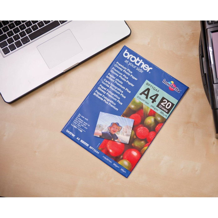 Brother Papel Fotográfico Glossy Premium A4 260g/m² 20 Hojas