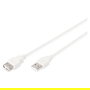 Digitus Cable Extensor Alargador USB 2.0 Tipo A Macho a Hembra, 1.8 Metros, Color Beige