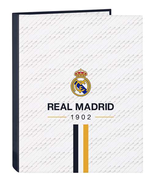 Safta Carpeta de Anillas Mixtas Real Madrid 1ª Equipación 23-24 Folio Blanca