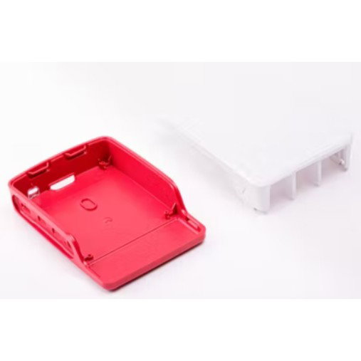 Raspberry Pi Carcasa Oficial para Raspberry Pi 4, Rojo y Blanco