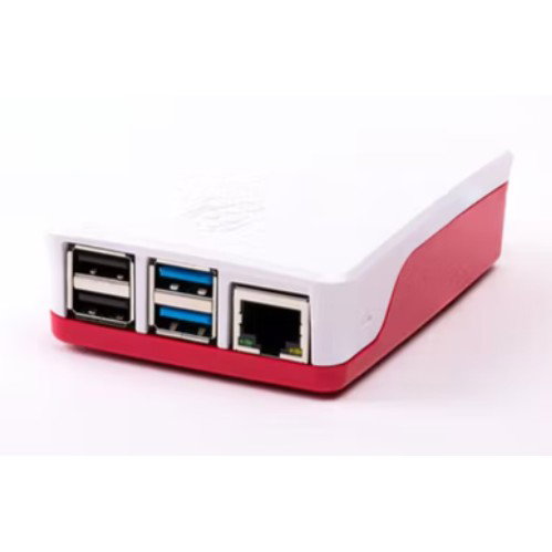 Raspberry Pi Carcasa Oficial para Raspberry Pi 4, Rojo y Blanco
