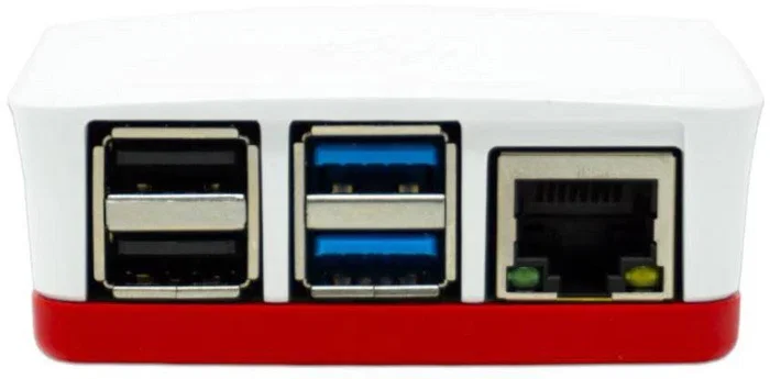 Raspberry Pi Carcasa Oficial para Raspberry Pi 4, Rojo y Blanco