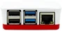 Raspberry Pi Carcasa Oficial para Raspberry Pi 4, Rojo y Blanco