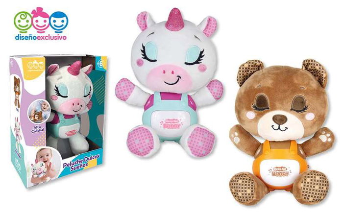 Peluche musical dulces sueños oso o unicornio 25cm - modelos surtidos
