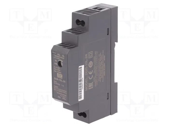 MEAN WELL Convertidor DC/DC DDR-15L-24 de 15W, 24V DC MEAN WELL Convertidor DC/DC DDR-15L-24 de 15W, 24V DC