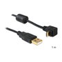 DeLOCK Cable USB 2.0 de 1 m con conector USB-A y Micro-USB B angulado