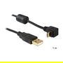 DeLOCK Cable USB 2.0 USB A a Micro-USB B Macho/Macho 1m 90 Grados Negro - Referencia USB2.0 1m