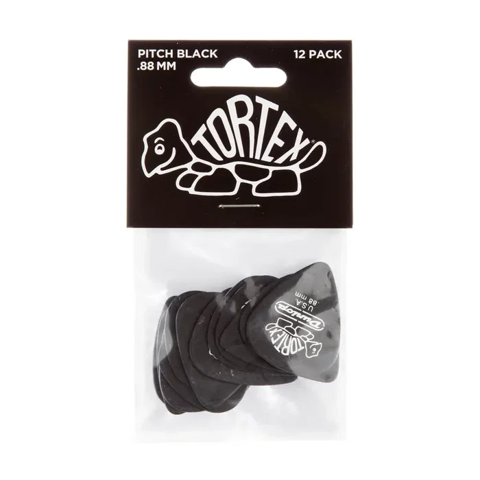 Dunlop Púas Tortex Pitch Black Standard 0,88 mm (Pack de 12) Dunlop Púas Tortex Pitch Black Standard 0,88 mm (Pack de 12)