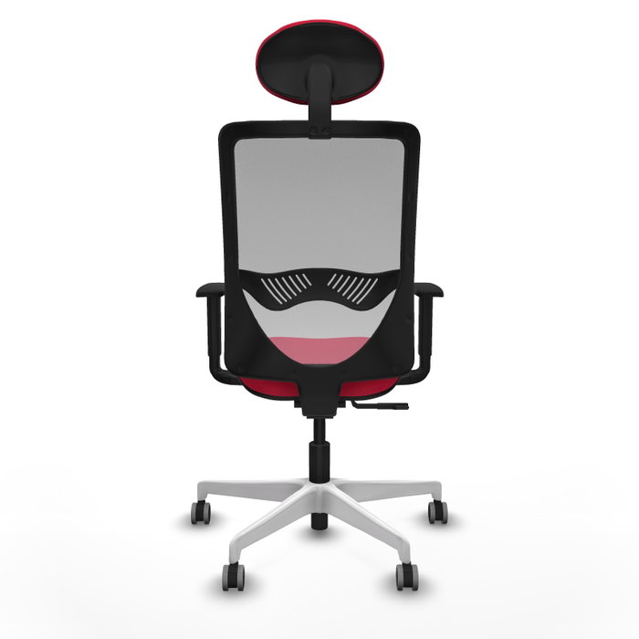 PIQUERAS Y CRESPO Silla de oficina Zulema con Mecanismo Sincro, Tela Roja y Malla Gris PIQUERAS Y CRESPO Silla de oficina Zulema con Mecanismo Sincro, Tela Roja y Malla Gris