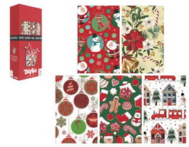 BASIKA Papel de regalo Navidad rollo 0,7x2 m (Caja de 50)
