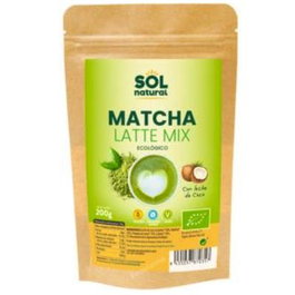 SOLNATURAL Matcha Latte Mix Con Leche De Coco 200Gr. Bio Sg
