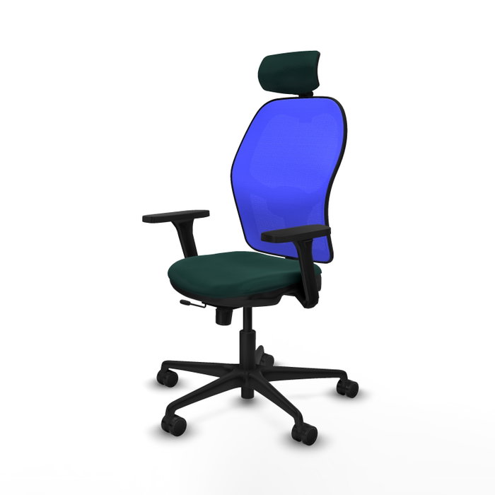 PIQUERAS Y CRESPO Silla de oficina Jorquera Verde botella y Azul