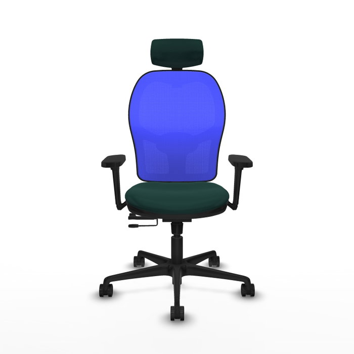 PIQUERAS Y CRESPO Silla de oficina Jorquera Verde botella y Azul