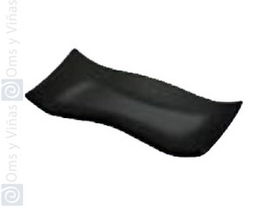 Rabanera Cera Glass Black - Fuente de vajilla, color negro, dimensiones 21x10.5 cm