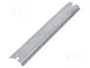 FIBOX Carril DIN TS35 de acero con recubrimiento de zinc, 203mm x 35mm
