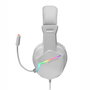 MRS Gaming Auriculares Gaming MH122 con Micrófono FRGB Rainbow, Cancelación Ruido Pasiva, Drivers 50mm Neodimio, 3.5mm + USB para PC, PS5, Xbox, Nintendo Switch, Smartphone - Blanco